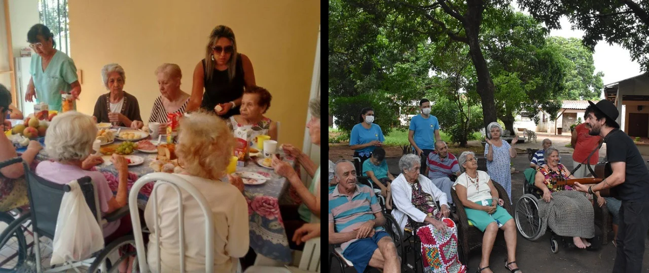 Ação de Natal com idosos